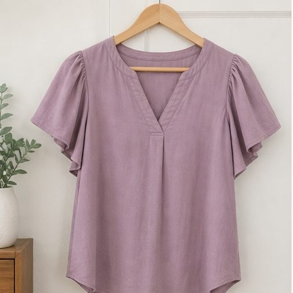 Mauve Peplum Top